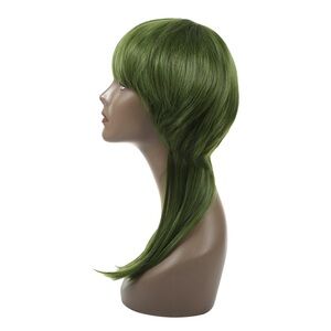Olive Green Mullet Hair Wig New in Box and Bag